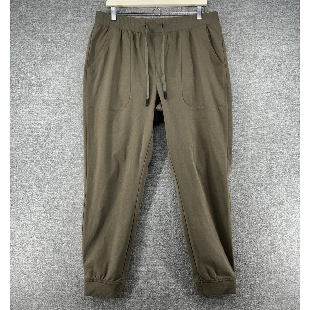 VRST Limitless Joggers Pants Men‎ Size Large Brown Performance Golf Activewear